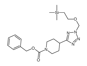 4-[2-(2-TriMethylsilanyl-ethoxyMethyl)-2H-tetrazol-5-yl]-piperidine-1-carboxylic acid benzyl ester Structure