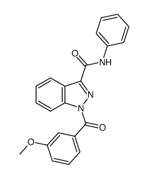 1-(3-methoxybenzoyl)-1H-indazole-3-carboxylic acid phenylamide Structure