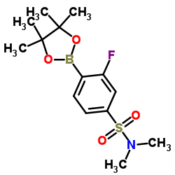 3-Fluoro-N,N-dimethyl-4-(4,4,5,5-tetramethyl-1,3,2-dioxaborolan-2-yl)benzenesulfonamide结构式