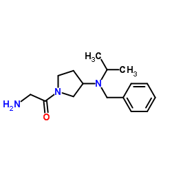 2-Amino-1-{3-[benzyl(isopropyl)amino]-1-pyrrolidinyl}ethanone结构式