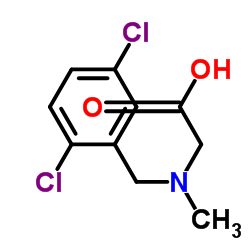 N-(2,5-Dichlorobenzyl)-N-methylglycine结构式