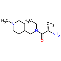 N-Ethyl-N-[(1-methyl-4-piperidinyl)methyl]-L-alaninamide Structure