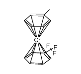 (η6-methylbenzene)(η6-trifluoromethylbenzene)chromium(0) Structure