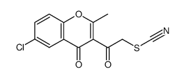 6-Chloro-2-methyl-3-(2-thiocyanato-acetyl)-chromen-4-one Structure