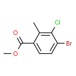 Methyl 4-bromo-3-chloro-2-methylbenzoate结构式