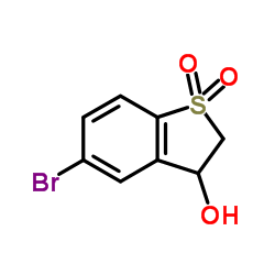 5-Bromo-2,3-dihydro-1-benzothiophene-3-ol 1,1-dioxide structure