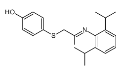 N-[2,6-di(propan-2-yl)phenyl]-2-(4-hydroxyphenyl)sulfanylacetamide Structure