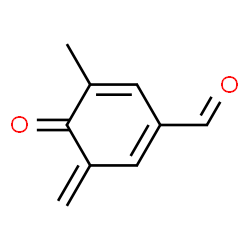 1,5-Cyclohexadiene-1-carboxaldehyde, 5-methyl-3-methylene-4-oxo- (9CI) structure