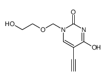 5-ethynyl-1-(2-hydroxyethoxymethyl)pyrimidine-2,4-dione结构式