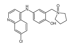 4-[(7-chloroquinolin-4-yl)amino]-2-[(1-oxidopyrrolidin-1-ium-1-yl)methyl]phenol结构式