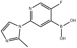 5-Fluoro-2-(2-methylimidazol-1-yl)pyridine-4-boronic acid structure