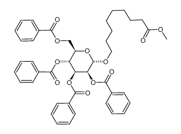 Nonanoic acid, 9-(2,3,4,6-tetra-O-benzoyl-.alpha.-D-mannopyranosyl)oxy-, methyl ester结构式