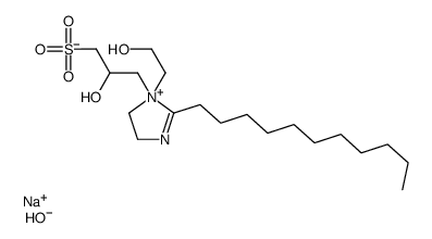 sodium 4,5-dihydro-1-(2-hydroxyethyl)-1-(2-hydroxy-3-sulphonatopropyl)-2-undecyl-1H-imidazolium hydroxide structure