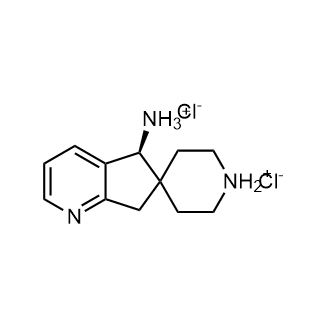 [(5s)-spiro[5,7-dihydrocyclopenta[b]pyridine-6,4-piperidin-1-ium]-5-yl]ammonium;dichloride structure