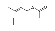 thioacetic acid (Z)-S-(3-methylpent-2-en-4-ynyl) ester结构式