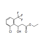 3-[2-氯-6-(三氟甲基)苯基]-3-羟基丙酸乙酯结构式