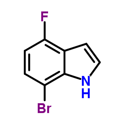 7-溴-4-氟吲哚结构式