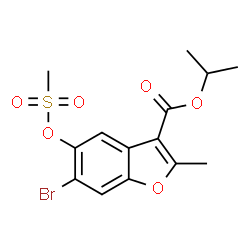 isopropyl 6-bromo-2-methyl-5-((methylsulfonyl)oxy)benzofuran-3-carboxylate Structure