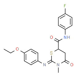 2-[(4-ethoxyphenyl)imino]-N-(4-fluorophenyl)-3-methyl-4-oxo-1,3-thiazinane-6-carboxamide picture