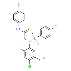 N-(4-CHLOROPHENYL)-2-(N-(4-CHLOROPHENYLSULFONYL)-2,4-DICHLORO-5-METHOXYPHENYLAMINO)ACETAMIDE picture