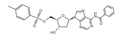 N-benzoyl-5-tosyl-2'-deoxyadenosine结构式