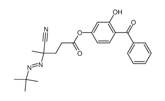 4-(4-tert-Butylazo-4-cyanovaleryloxy)-2-hydroxy-benzophenon结构式