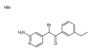 2-(2-amino-4-pyridyl)-2-bromo-1-(3-ethylphenyl)ethanone hydrobromide Structure