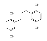 2-[3-(2,5-dihydroxyphenyl)propyl]benzene-1,4-diol结构式