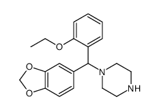 1-[1,3-benzodioxol-5-yl-(2-ethoxyphenyl)methyl]piperazine结构式