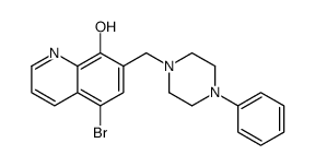 5-Bromo-7-[(4-phenyl-1-piperazinyl)methyl]-8-quinolinol Structure