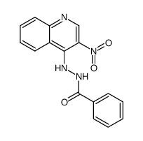 4-(Benzoylhydrazino)-3-nitrochinolin结构式