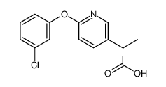 2-[6-(3-chloro-phenoxy)-pyridin-3-yl]-propionic acid结构式