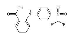 2-[4-(difluoromethylsulfonyl)anilino]benzoic acid结构式