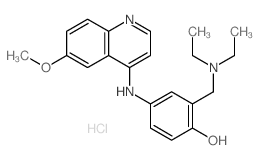 2-(diethylaminomethyl)-4-[(6-methoxyquinolin-4-yl)amino]phenol Structure