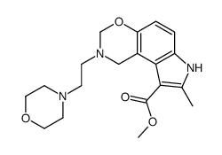 methyl 1,2,3,7-tetrahydro-8-methyl-2-(2-morpholinoethyl)pyrrolo[3.2-f][1,3]benzoxazine-9-carboxylate结构式