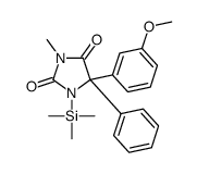 5-(3-Methoxyphenyl)-3-methyl-5-phenyl-1-(trimethylsilyl)-2,4-imidazolidinedione Structure