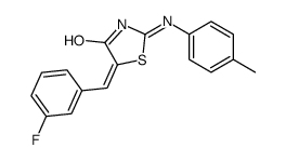 5-[(3-fluorophenyl)methylidene]-2-(4-methylanilino)-1,3-thiazol-4-one结构式