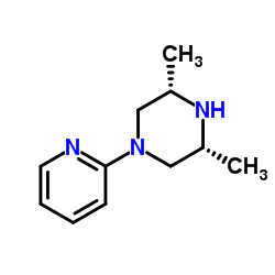 Piperazine, 3,5-dimethyl-1-(2-pyridinyl)-, cis- (9CI) Structure