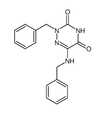 2-benzyl-6-benzylamino-2H-[1,2,4]triazine-3,5-dione Structure