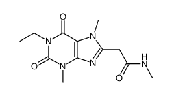 2-(1-ethyl-3,7-dimethyl-2,6-dioxo-2,3,6,7-tetrahydro-1H-purin-8-yl)-N-methyl-acetamide Structure