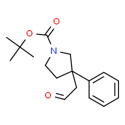 tert-Butyl 3-(2-oxoethyl)-3-phenylpyrrolidine-1-carboxylate结构式
