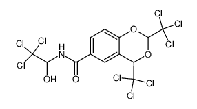 2,4-bis-trichloromethyl-4H-benzo[1,3]dioxin-6-carboxylic acid-(2,2,2-trichloro-1-hydroxy-ethylamide) Structure