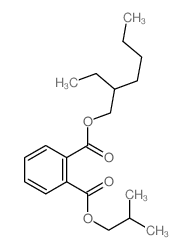 1,2-Benzenedicarboxylicacid, 1-(2-ethylhexyl) 2-(2-methylpropyl) ester Structure