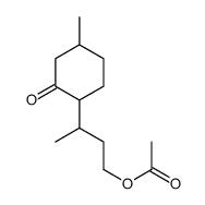 2-[3-(Acetyloxy)-1-methylpropyl]-5-methylcyclohexanone structure