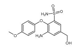 3-amino-5-(hydroxymethyl)-2-(4-methoxyphenoxy)benzenesulfonamide结构式