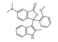 3-(2-Methoxy-phenyl)-3-(2-methylindol)-6-dimethylaminophthalid Structure