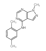 N-(2,5-dimethylphenyl)-9-methyl-2,4,8,9-tetrazabicyclo[4.3.0]nona-1,3,5,7-tetraen-5-amine结构式