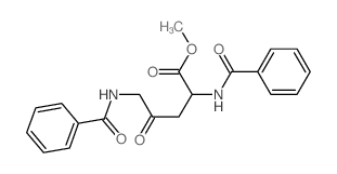 Ornithine,N2,N5-dibenzoyl-4-oxo-, methyl ester structure