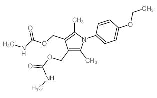 1H-Pyrrole-3,4-dimethanol,1-(4-ethoxyphenyl)-2,5-dimethyl-, bis(methylcarbamate) (ester) (9CI) structure