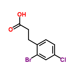 3-(2-Bromo-4-chlorophenyl)propanoic acid structure